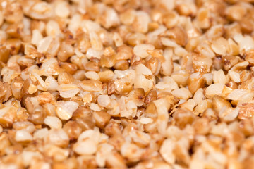 buckwheat groats as background. close