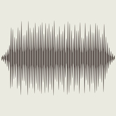Vector sound waves set. Audio equalizer technology, pulse