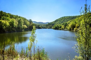 Lake, mountains, banff.