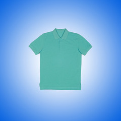 Male t-shirt against the gradient background