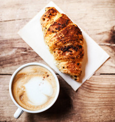 Coffee with croissant