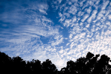 beautiful clouds in blue sky.