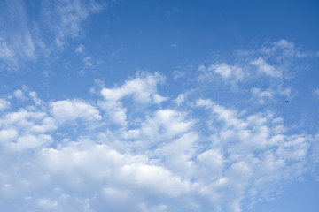 beautiful clouds in blue sky.