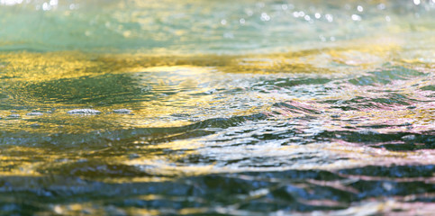 abstract colored surface of the water