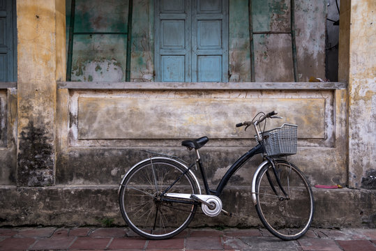 old bicycle park in old building