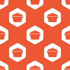 Orange hexagon pan pattern