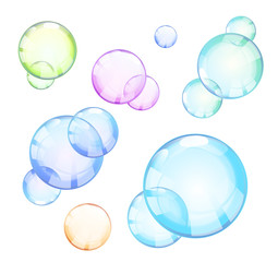 set of bubble with different colors. vector illustration