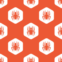 Orange hexagon spider pattern