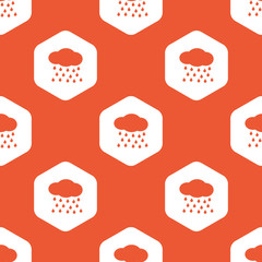 Orange hexagon rain pattern