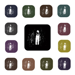 Construction overalls icon