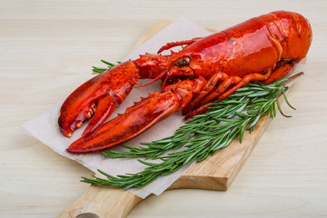 Boiled lobster