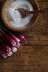 Salt box with onions