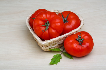 Tomato in the basket
