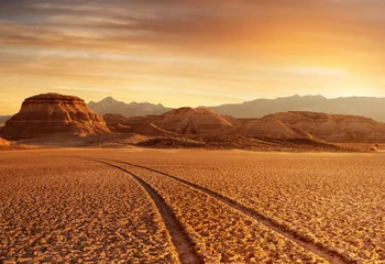 Poster Im Rahmen Sonnenuntergang Wüste © Dmitry Ersler