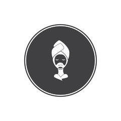 Girl with mask icon