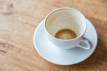 Empty cup of coffee