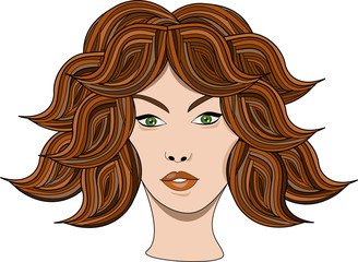 vector illustration of a girl portrait