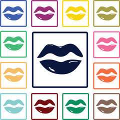 Woman mouth icon