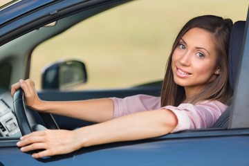 Obraz na płótnie Canvas Car, Driving, Women.