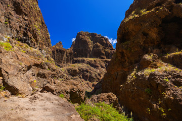 Fototapeta na wymiar Famous canyon Masca at Tenerife - Canary