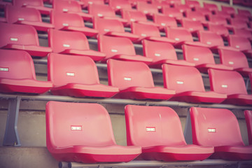 Naklejka premium Empty seats in stadium vintage color