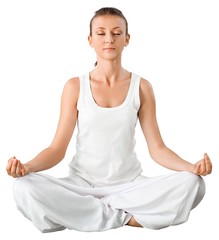 Yoga, Meditating, Women.