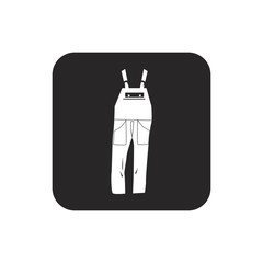 Construction overalls icon