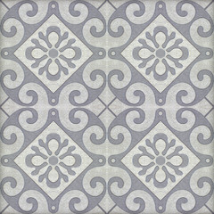 Old ceramic tiles patterns handicraft from thailand In the park