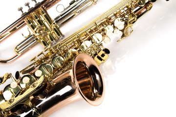 Obraz na płótnie Canvas Saxophone, Musical Instrument, Jazz.