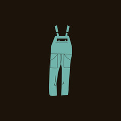 Construction overalls icon