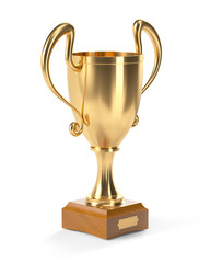 Gold Cup on white background