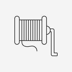 Fishing line line icon