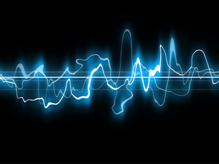 Naklejka premium Blue Analog Lines