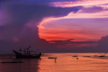 Thailand Muslim fishing boats of the fishermen.