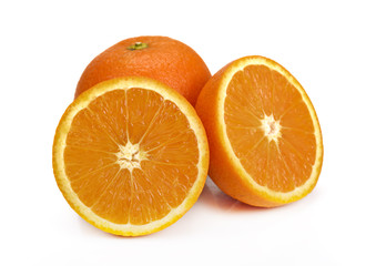Orange fruit isolated on white background