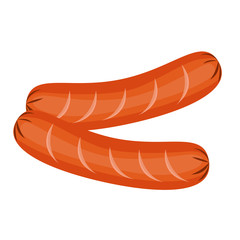 sausage isolated illustration
