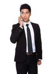 Young businessman talk to cellphone