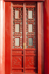 ancient Chinese architecture,the red door