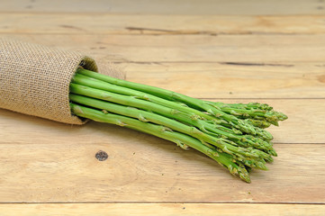 asparagus on wood