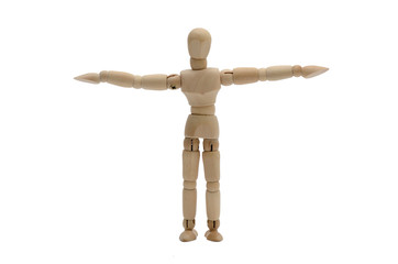 Wooden figure stretch the arms (Standard - Front)