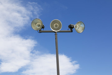 Isolated Outdoor Athletic Court Lights