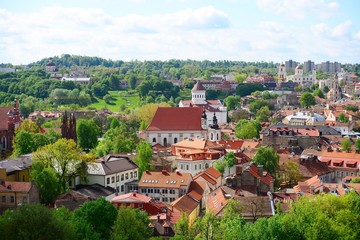 View from Gediminas castle to the old Vilnius