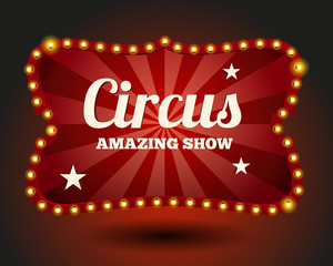 Circus lightbulb border