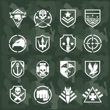 Vector military symbol icons