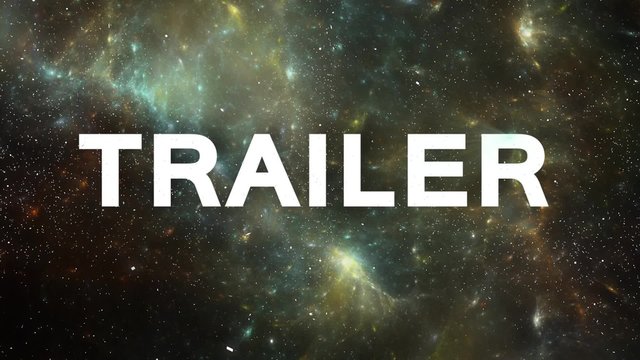 Space Animation Logo for Trailers. Exposion with Light UFO