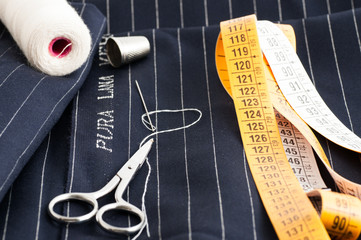 basted dress tailored