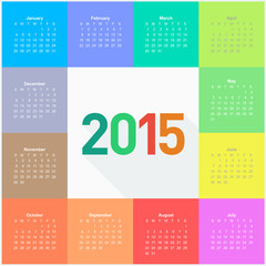 Calendar 2015 - square pattern