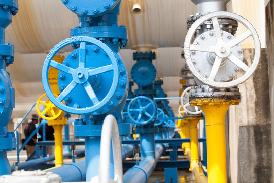 Valves at gas plant