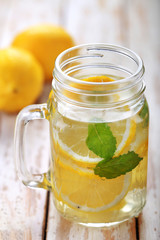 lemon infused water for refreshment