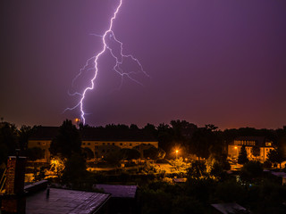 Gewitter über der Stadt